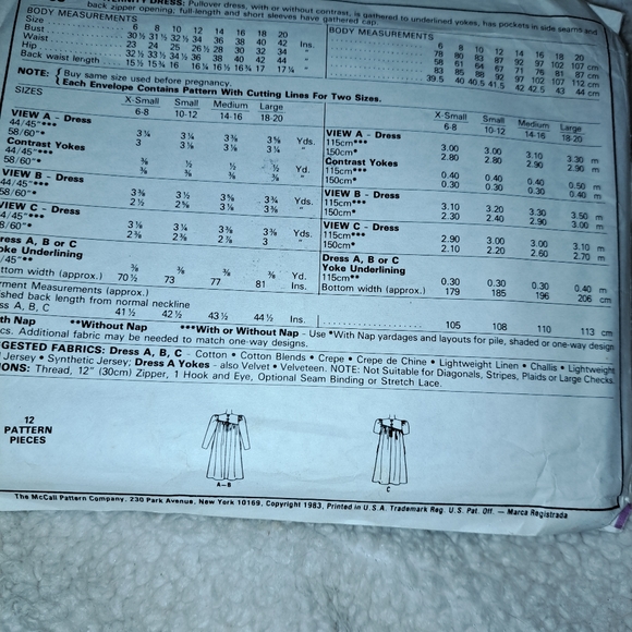 McCall's vintage pattern looks to be maternity 🌺 - Picture 4 of 4